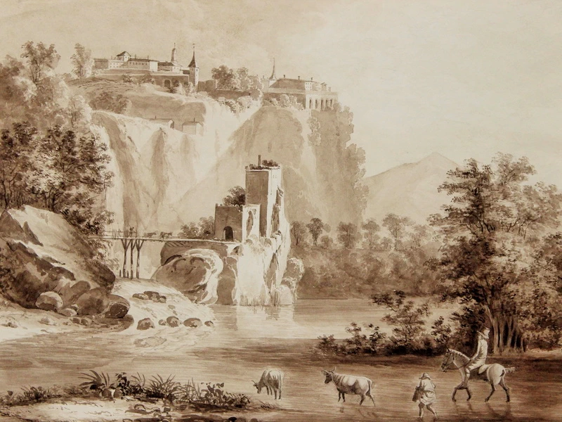 1784-Claude Victor de Boissieu - Paesaggio